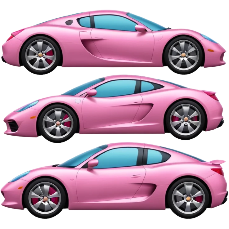 pink modern car emoji