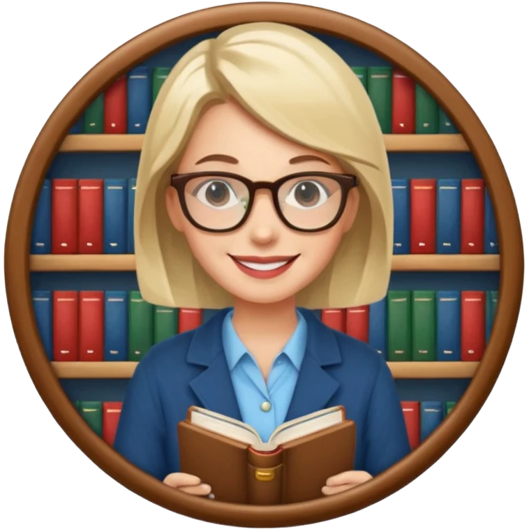 Librarian - book cart, badge





 emoji