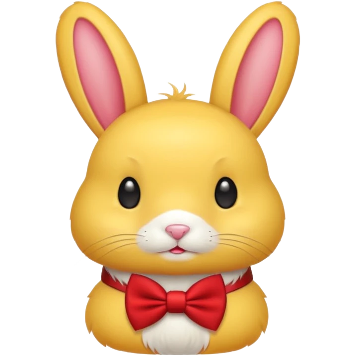 yellow bunny with red bowtie emoji