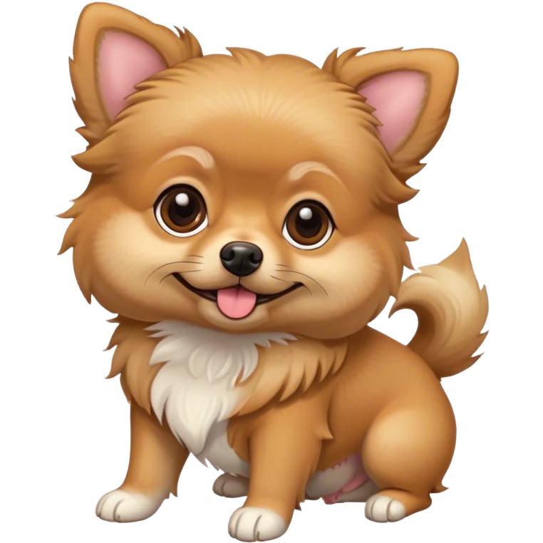 Pomeranian poodle chihuahua mix with short fur emoji