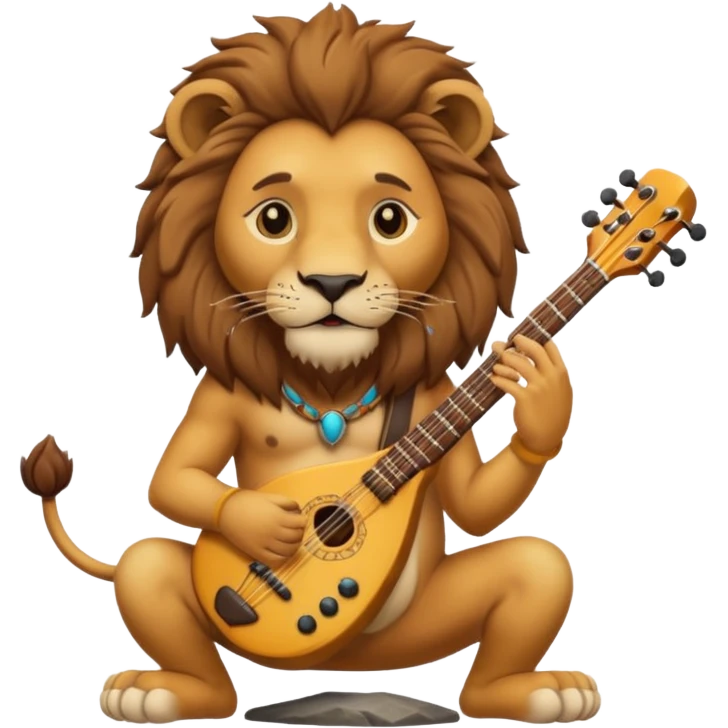 rock player lion emoji
