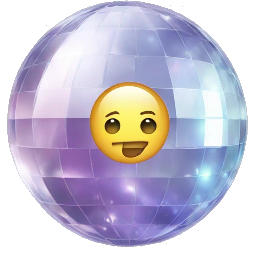 Disco ball inside of crystal ball emoji