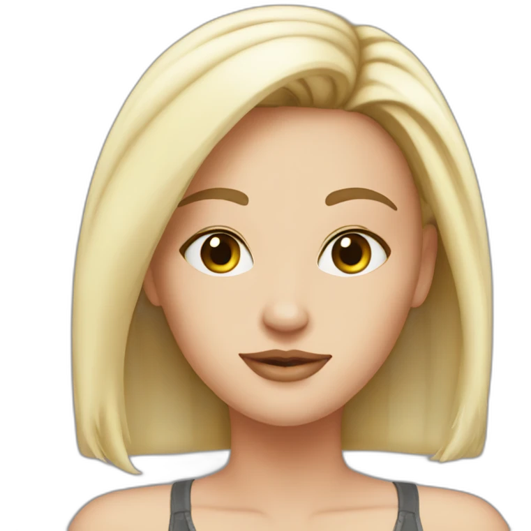 Sexy white girl emoji