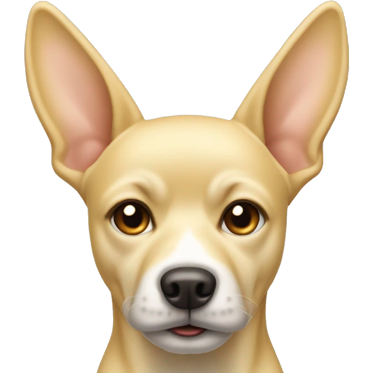 light yellow pointy ears dog emoji