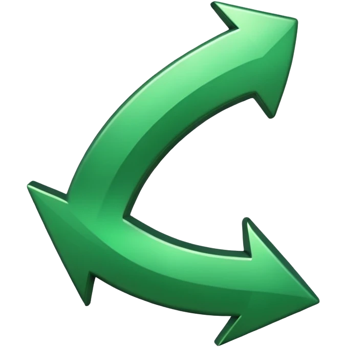 Bold up arrow in green color emoji