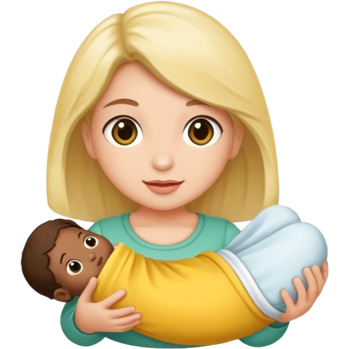 Um bebê loiras com asas emoji