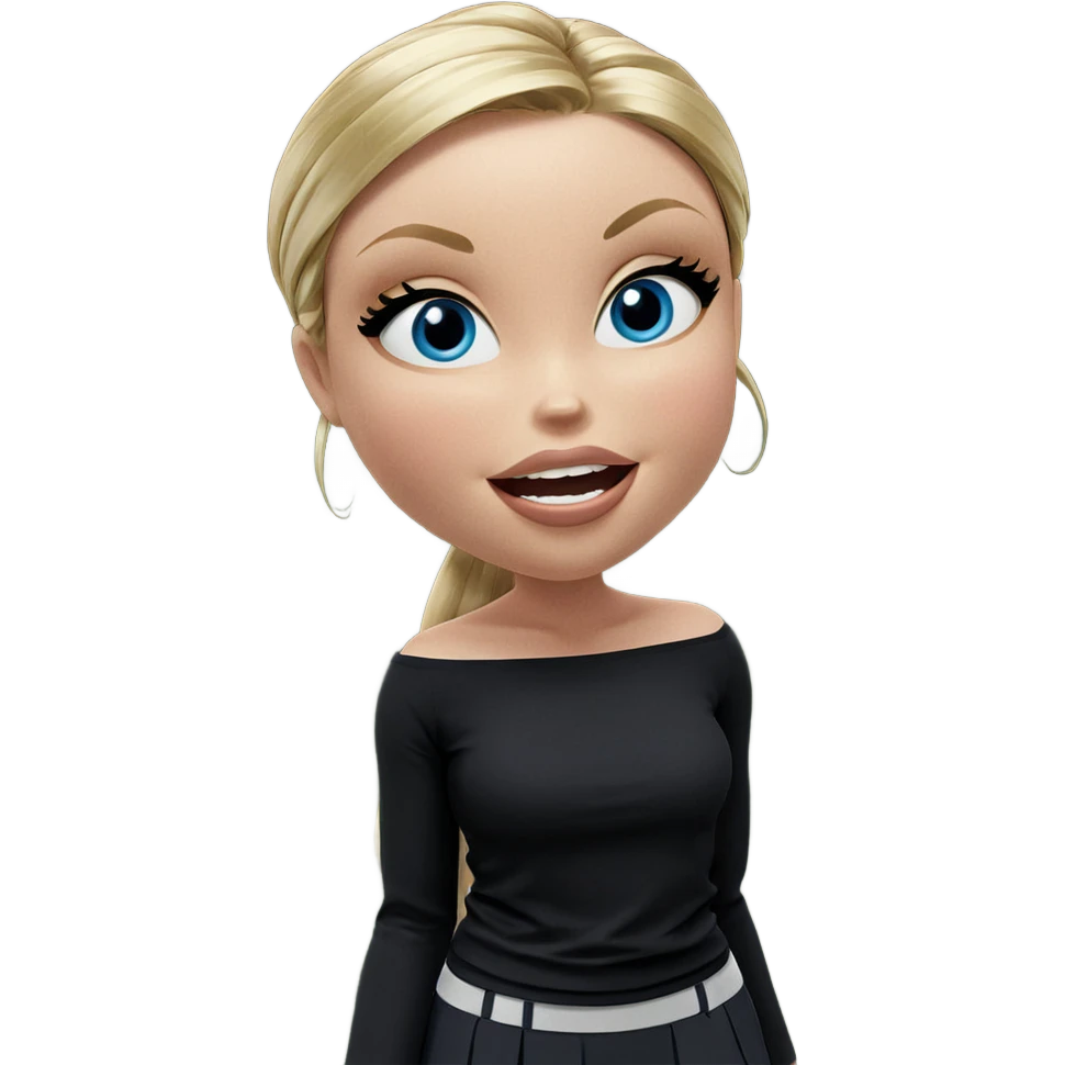 blonde girl with blue eyes emoji
