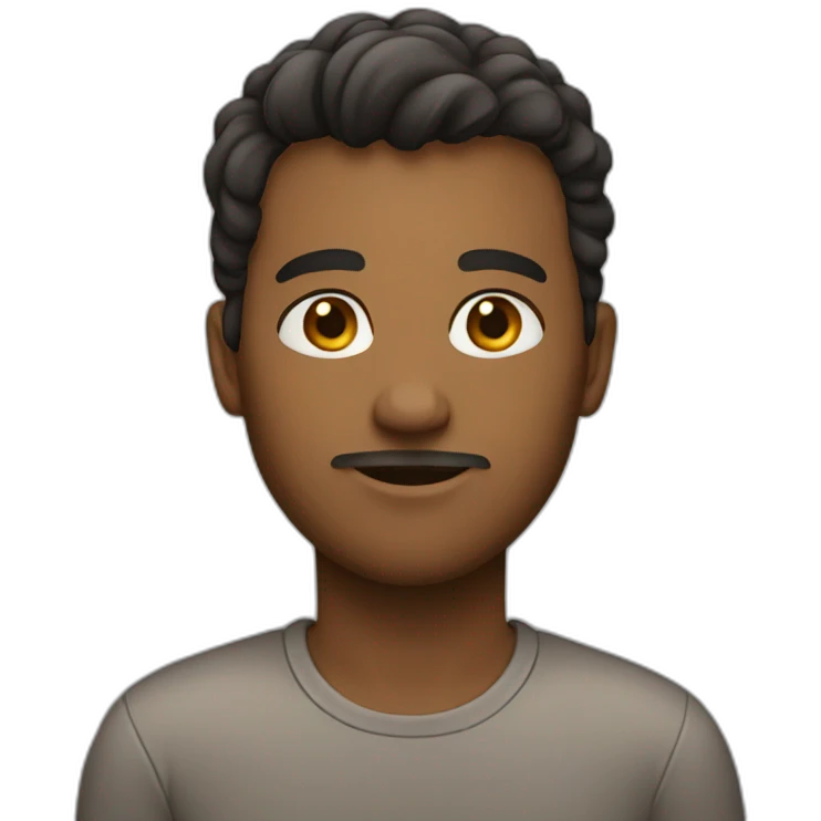 straight emoji
