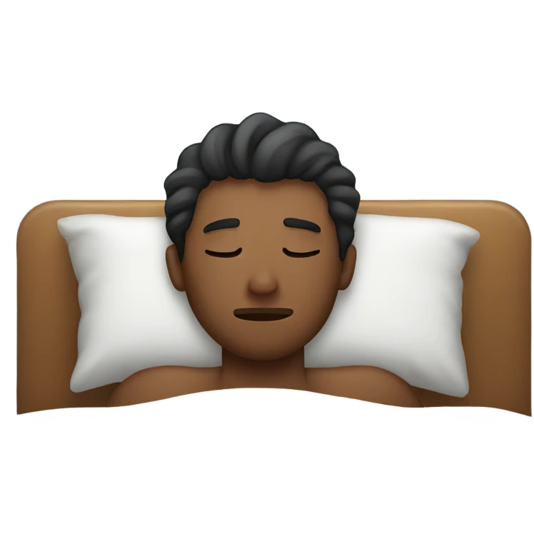 Sleeping man in bed emoji