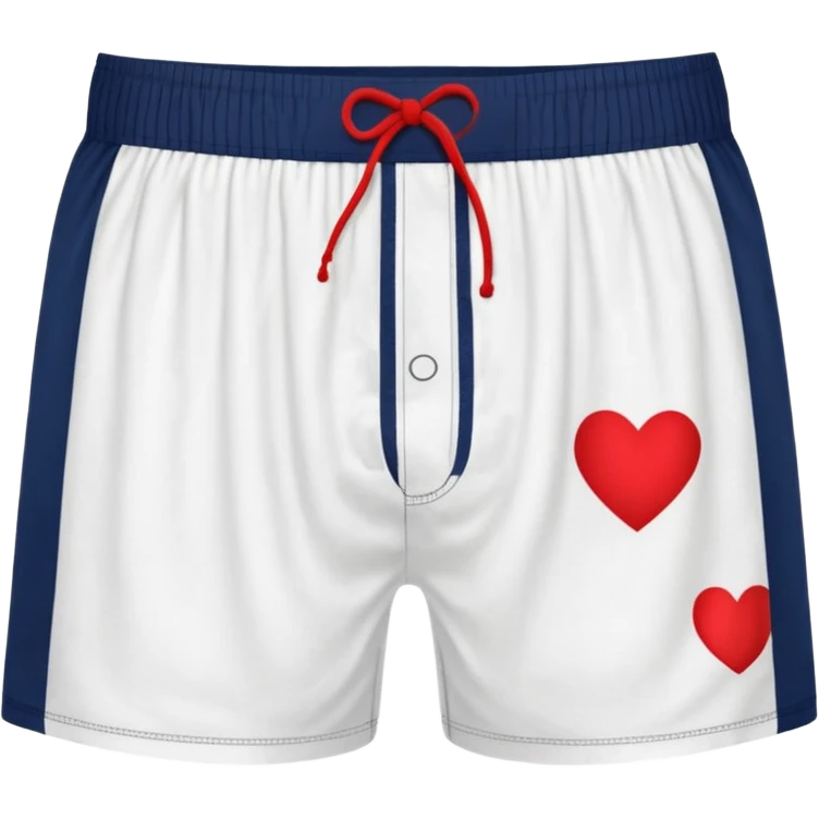 dungeon crawler carl's boxer shorts: white men's boxer shorts with red heart print emoji