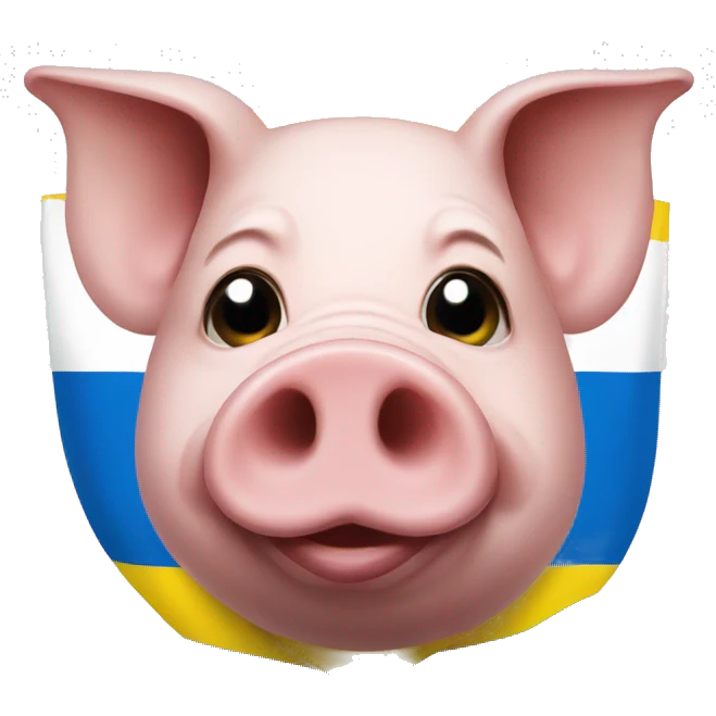 pig and ukrainian flag emoji