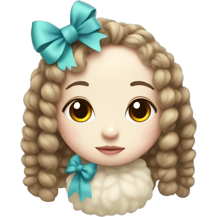Cute with bow emoji