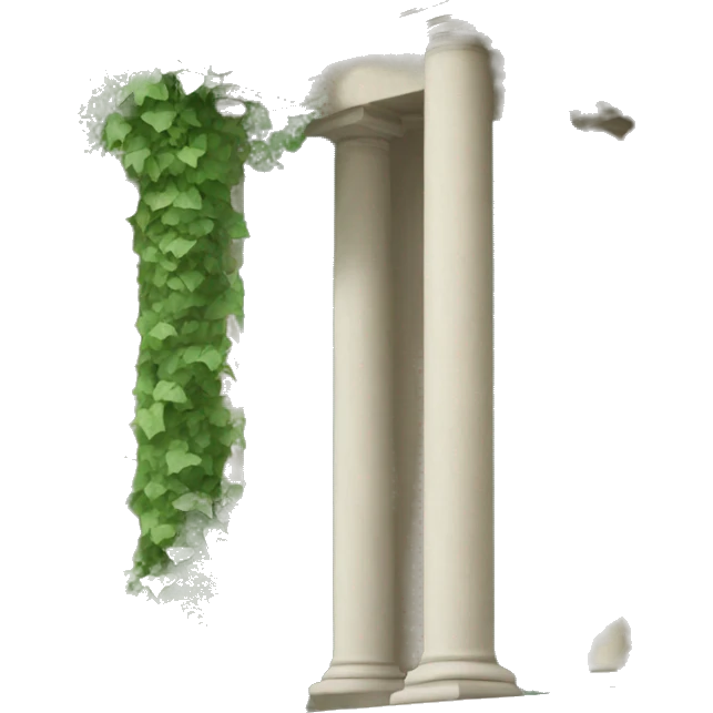 Columns with ivy growing up them emoji