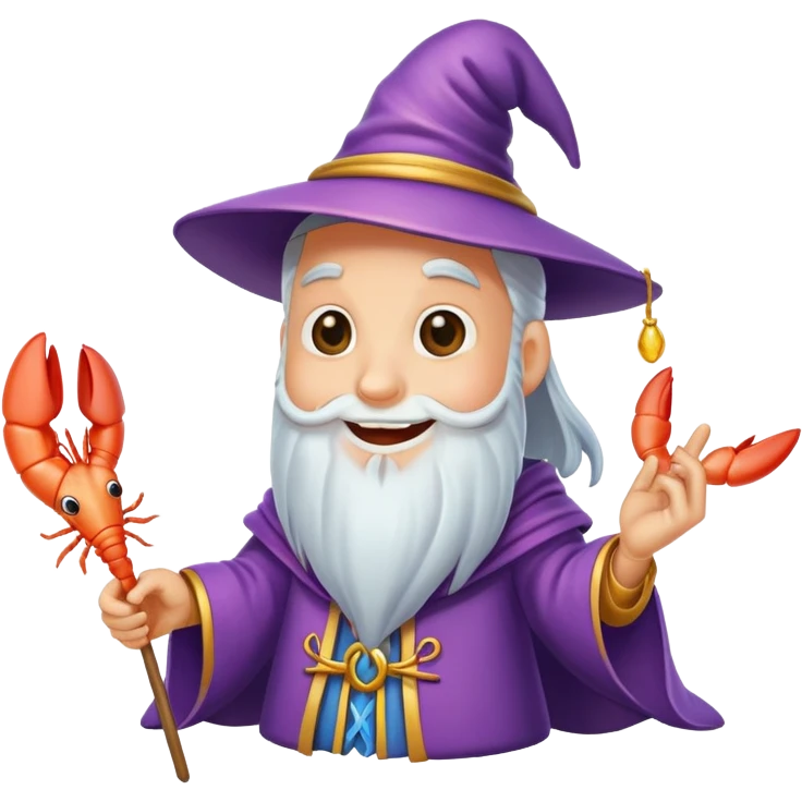 Shrimp wizard emoji