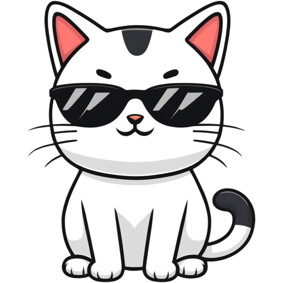 Cat with sunglasses emoji