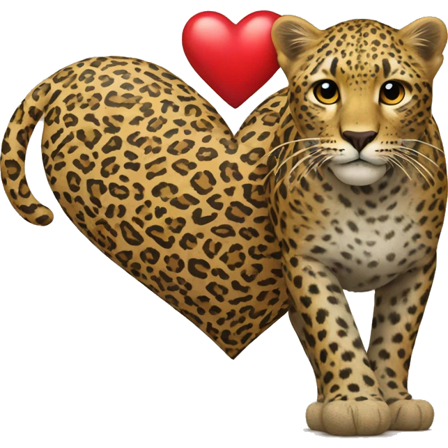 Heart with leopard prist emoji