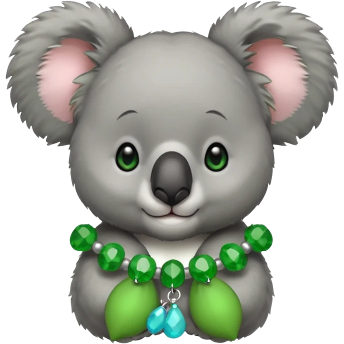 Koala with green earrings emoji