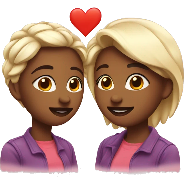 Lesbians in love emoji
