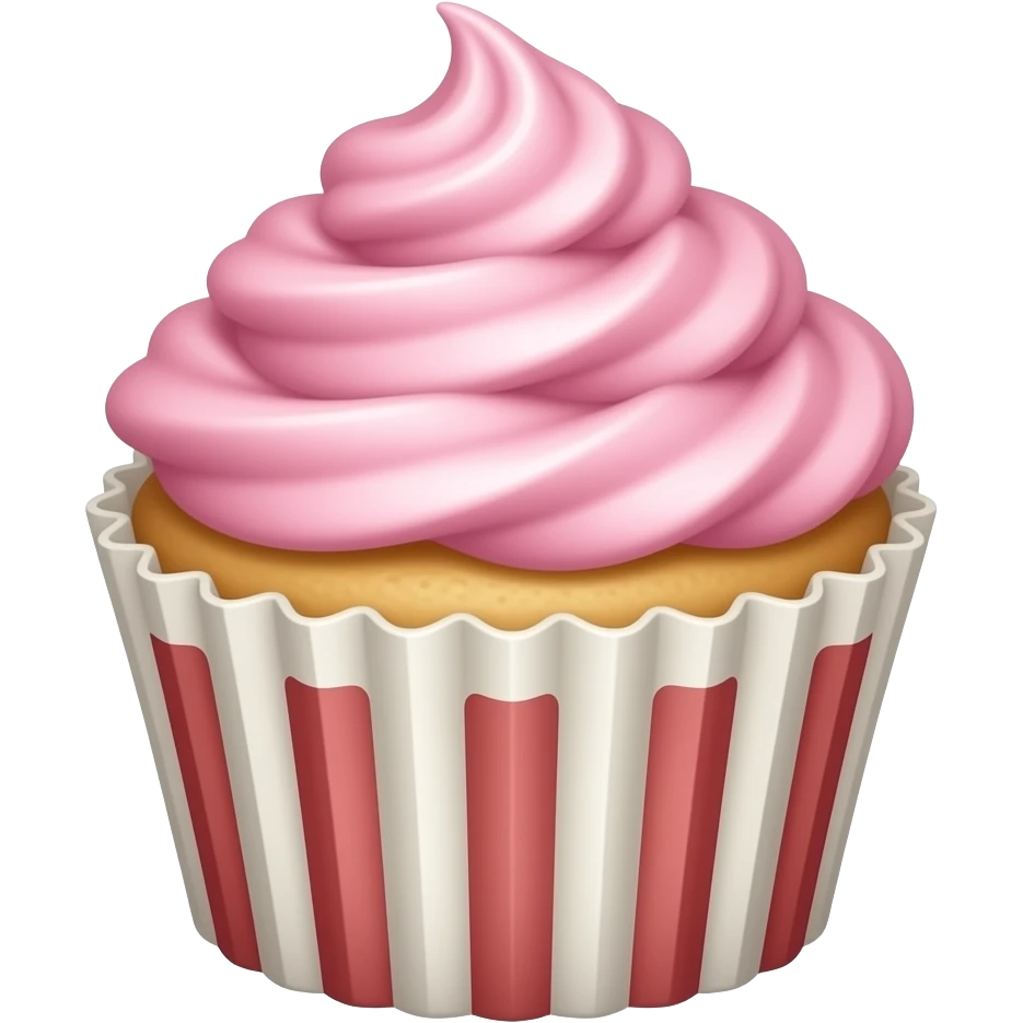 Cupcake with pink icing emoji