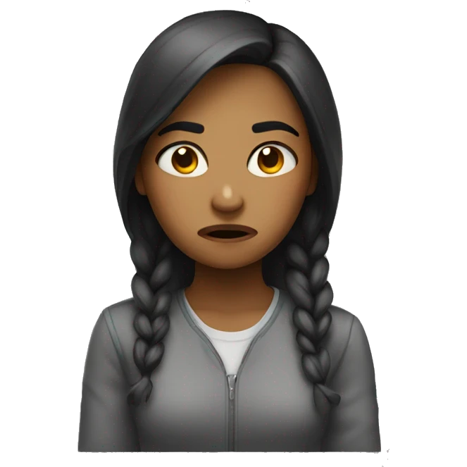 Girl in a bad mood emoji