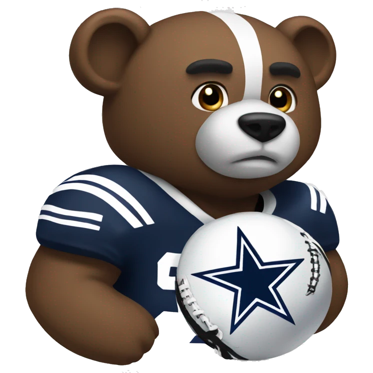 bear with dallas cowboys emoji