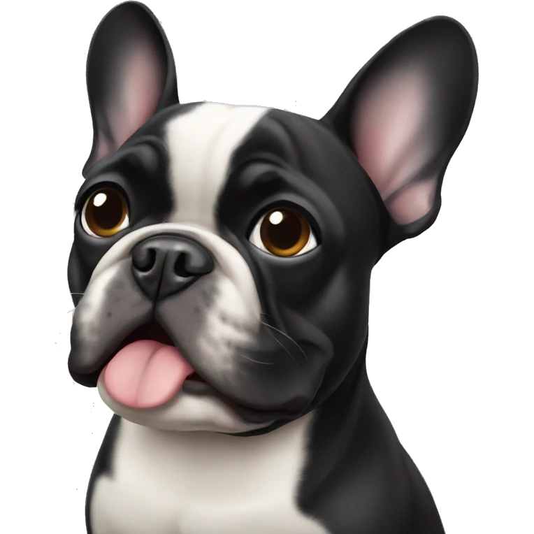 Black french bulldog  emoji