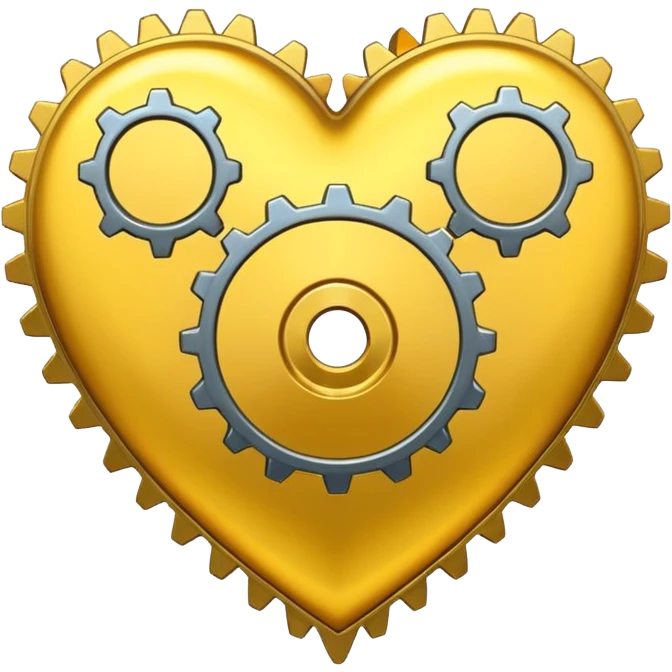 yellow heart with a gear emoji