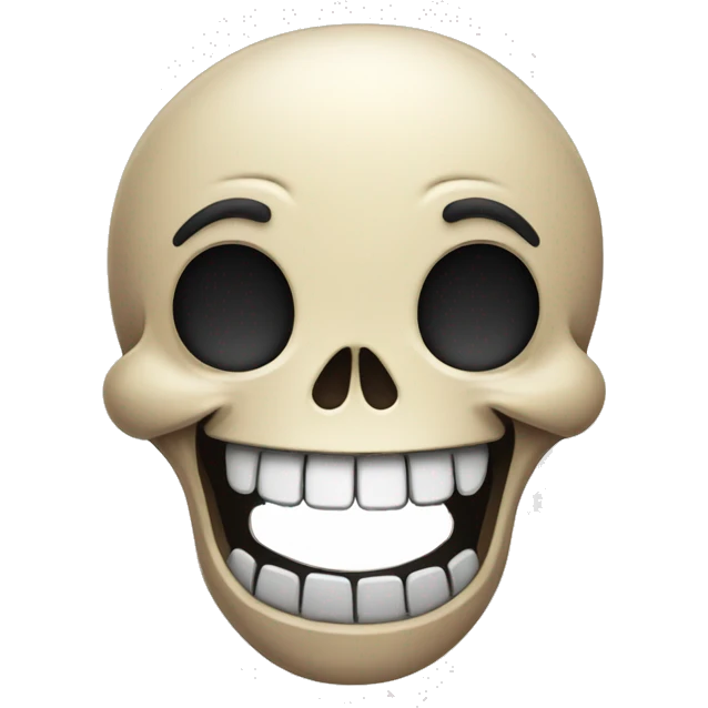 2d Cartoon Skull laughing emoji