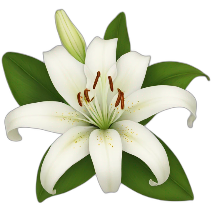 white lilies emoji