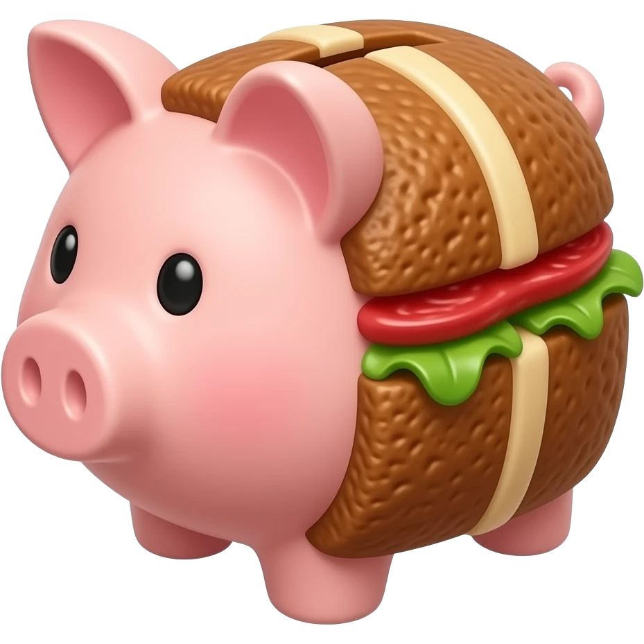 Meatloaf piggy Bank emoji