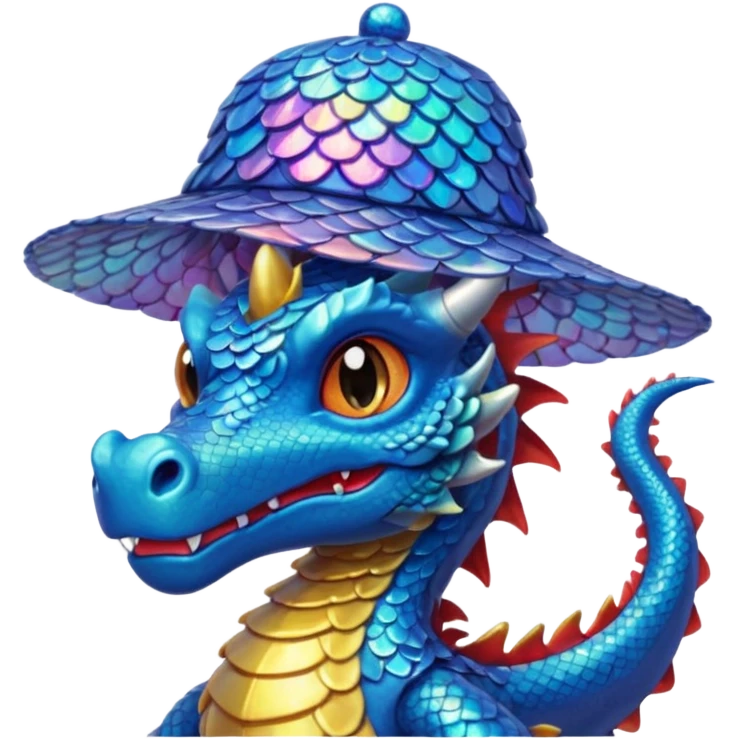 blue dragon with a hat emoji
