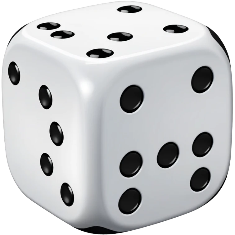 8-sided black and white dice, with dots from 1 to 8 on each side emoji