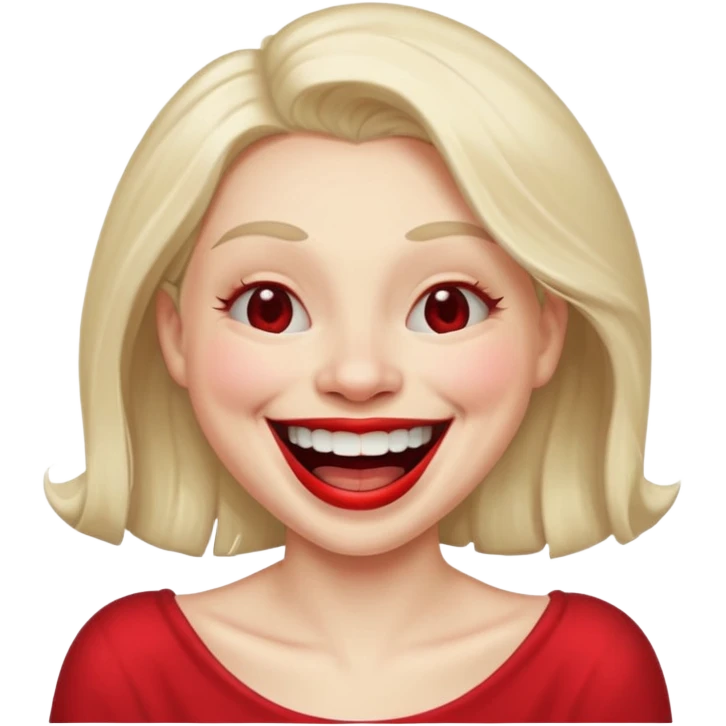 Make a women laughing women trollface laughing emoji