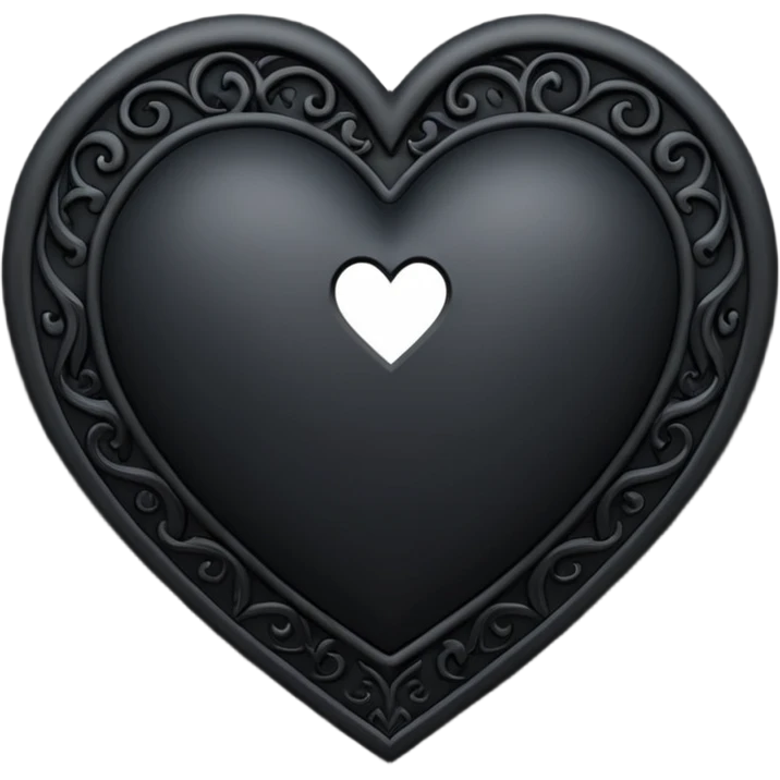 Gothic black heart  emoji