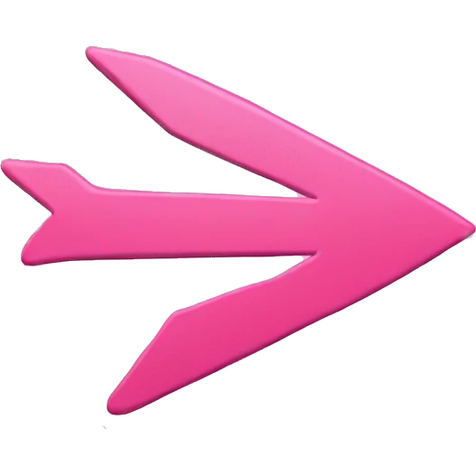 A pink arrow  emoji