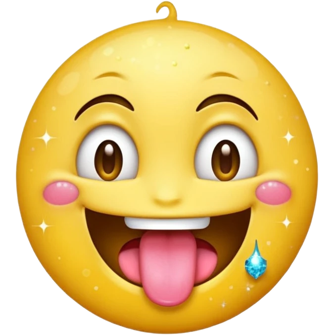 hungry emoji with sparkles emoji