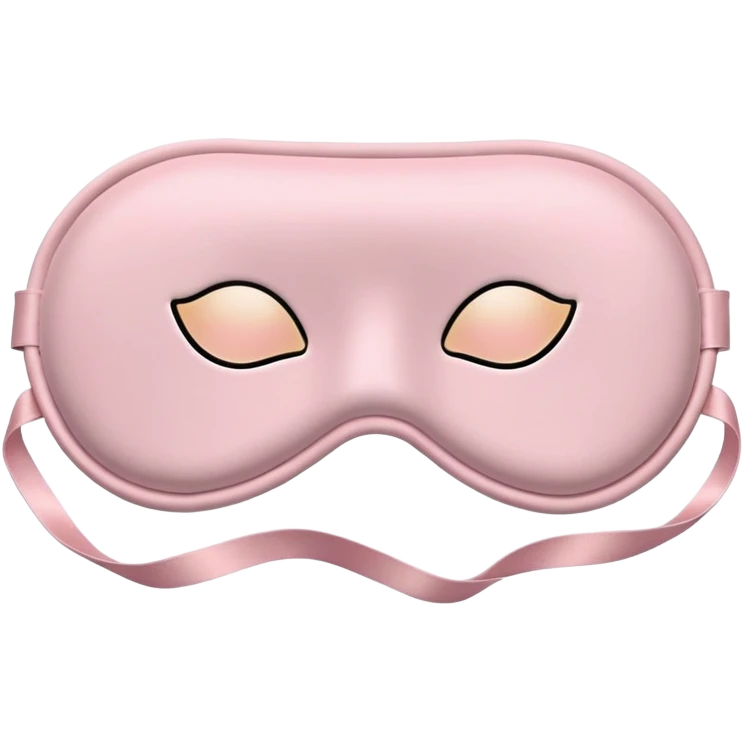 Powder pink sleep mask emoji