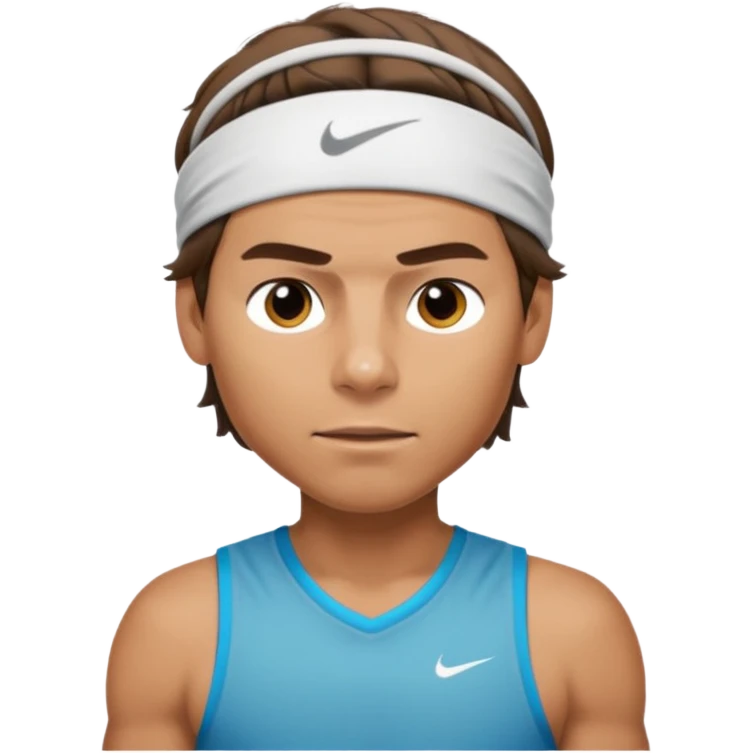rafael nadal with head band,half body emoji