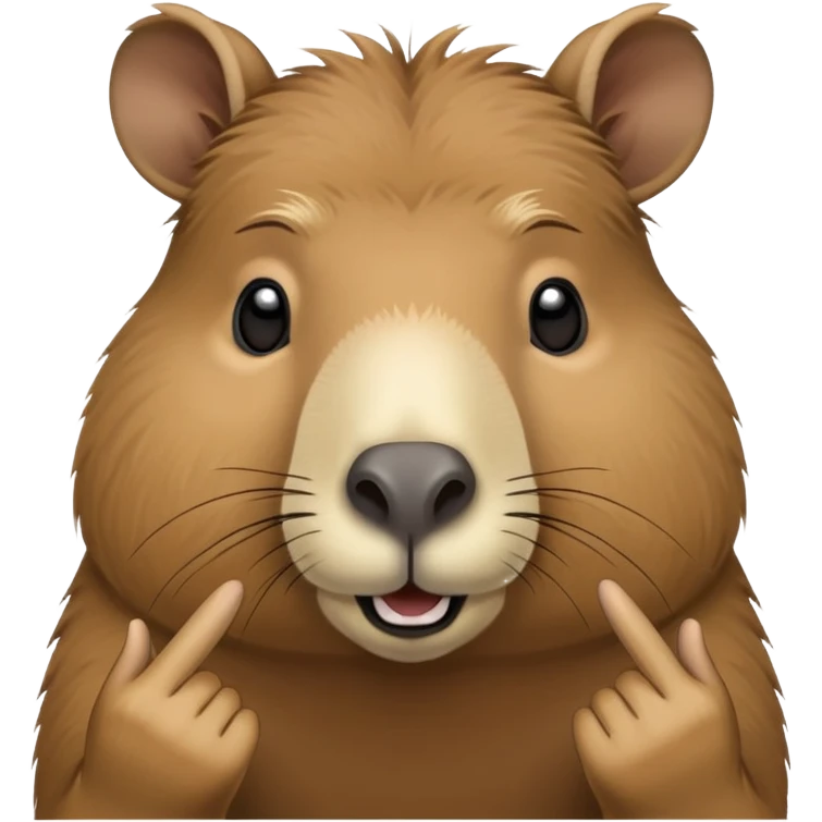 капибара показывает фак emoji
