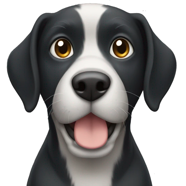 Black dog with grey cat emoji