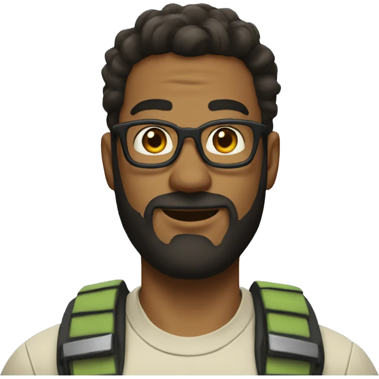 ghostbuster beard short hair emoji