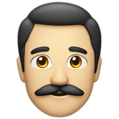 Homme avec une moustache carré emoji
