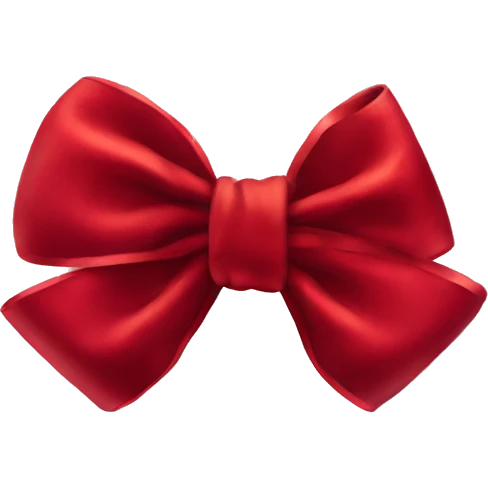 Velvet red bow emoji