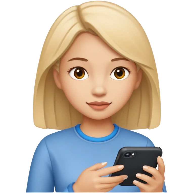 girl texting emoji