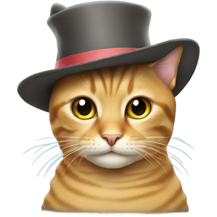 Cat with hat emoji