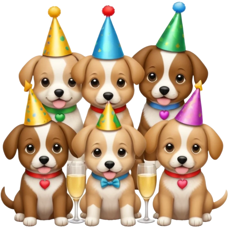 Puppy party emoji
