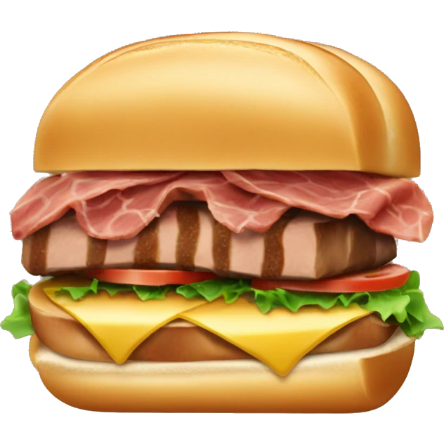 one steak sandwich with brioche bun and no cheese emoji