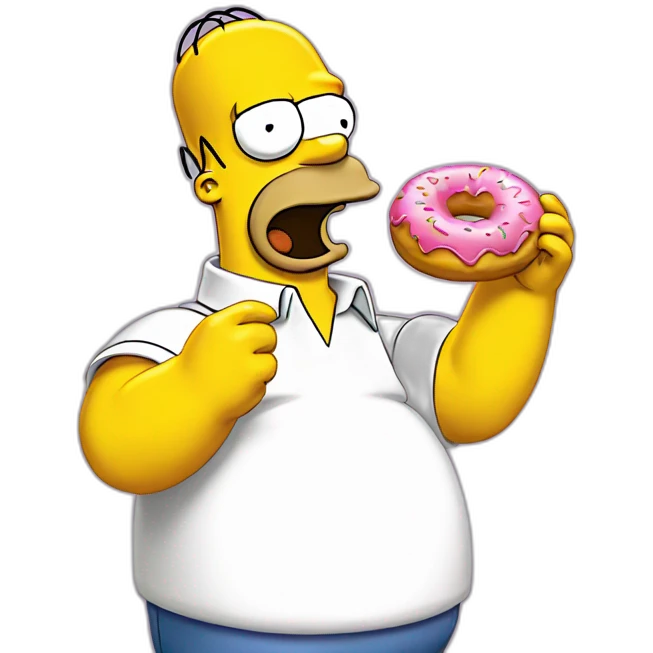 Homer Simpson eating a donut emoji
