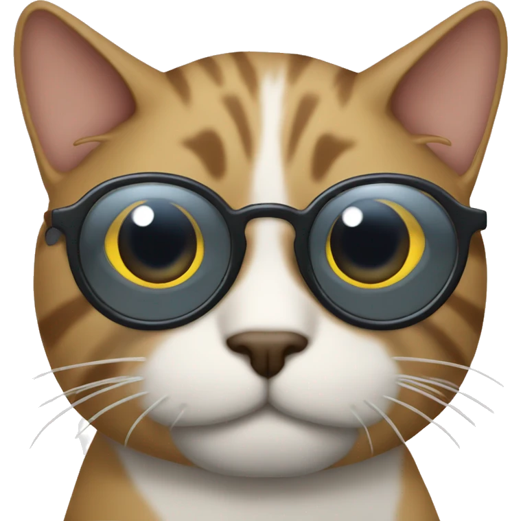 gato con lentes emoji