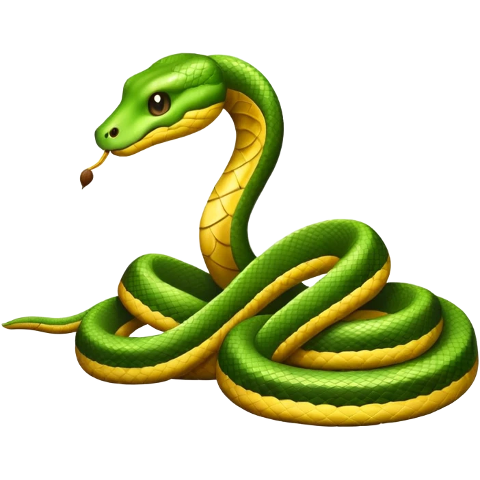 snake sniffing poop emoji